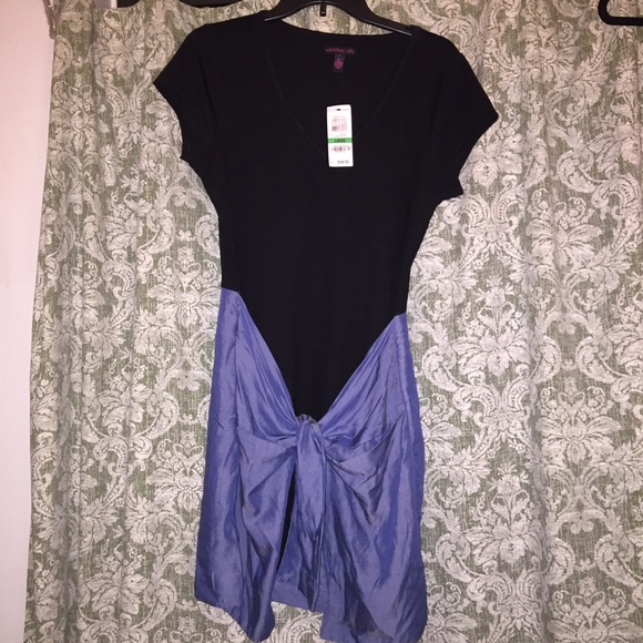 Material Girl Body Con Dress w/ Denim Shirt Tied - Picture 8 of 8